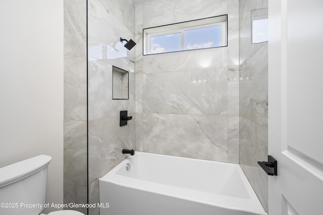 964 E 17th St, Rifle, CO 81650 - bathroom featuring washtub / shower combination and toilet