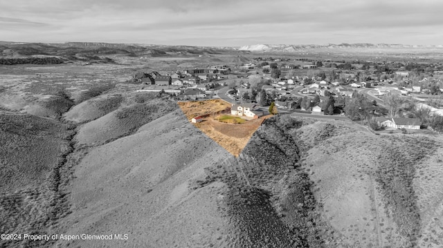 aerial view featuring a mountain view