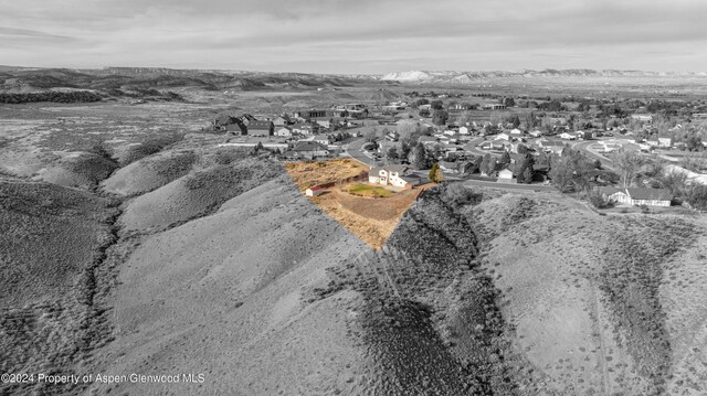 aerial view featuring a mountain view