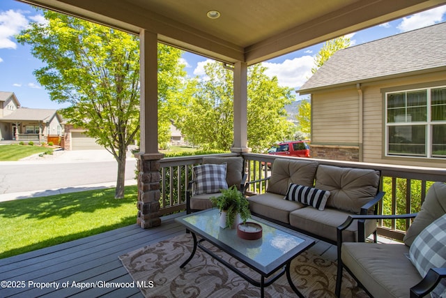 41 Red Cloud Ct, New Castle, CO 81647 - deck featuring outdoor lounge area
