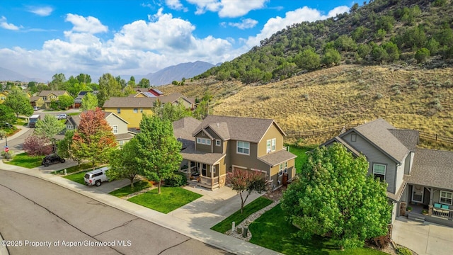 41 Red Cloud Ct, New Castle, CO 81647 - aerial perspective of suburban area featuring mountains