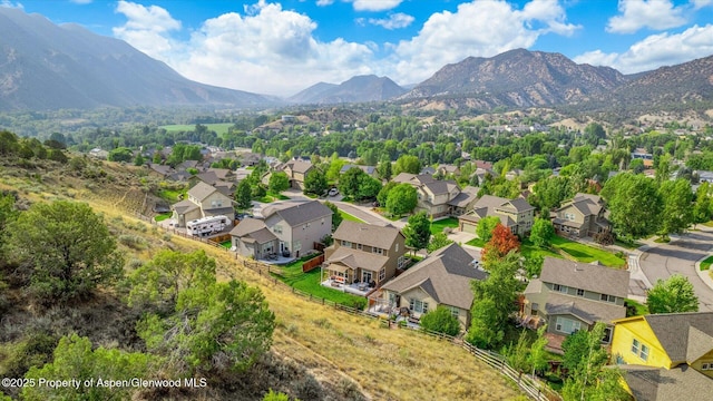 41 Red Cloud Ct, New Castle, CO 81647 - aerial view of residential area with a mountain backdrop