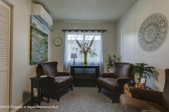 1131 Grand Ave, Glenwood Springs, CO 81601 - sitting room with a wall mounted air conditioner and carpet flooring