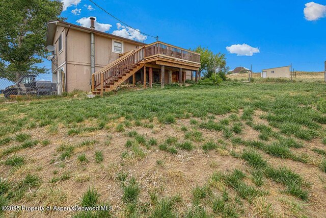110 Western Ave, Craig, CO 81625 - rear view of house featuring stairs and a deck