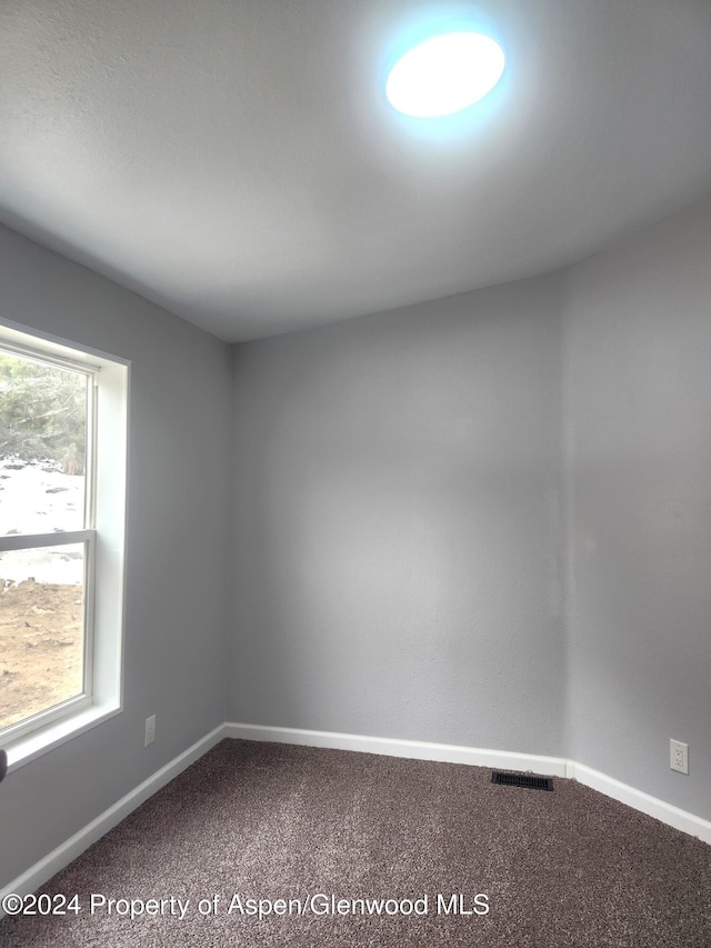 view of carpeted spare room