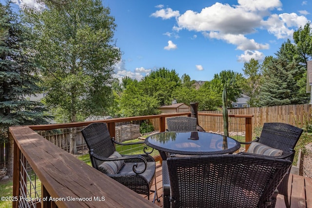 168 Current Dr, New Castle, CO 81647 - deck with outdoor dining area