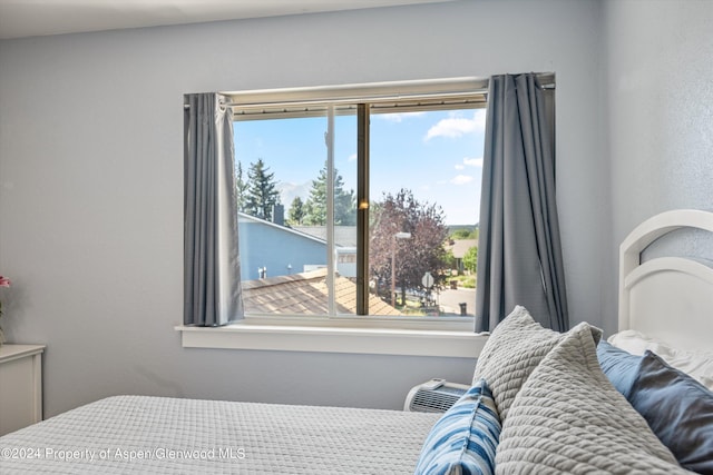 bedroom with multiple windows