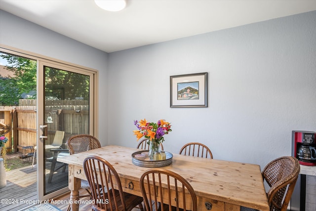 view of dining area