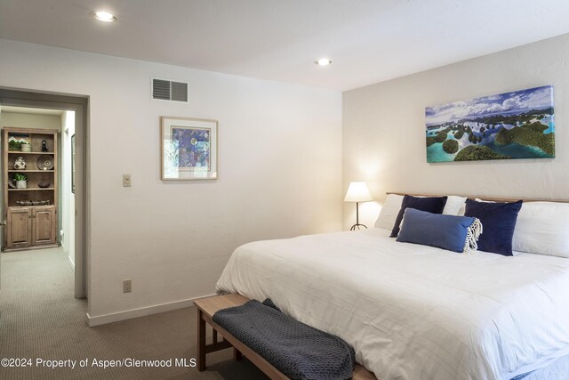 view of carpeted bedroom