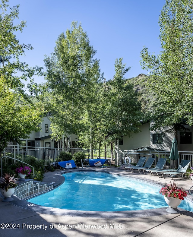 view of pool featuring a patio area