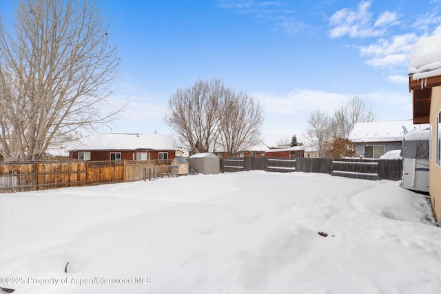 view of snowy yard