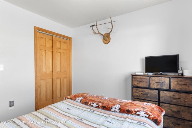 bedroom with a closet