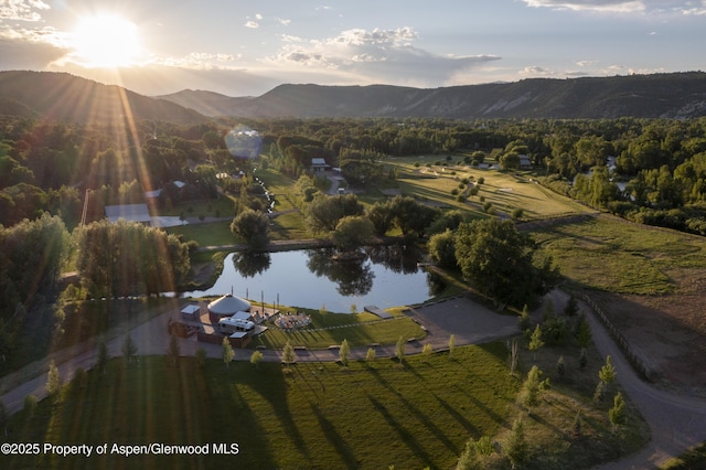 1207 Hooks Spur Rd, Basalt, CO 81621 - aerial overview of property's location with a water and mountain view