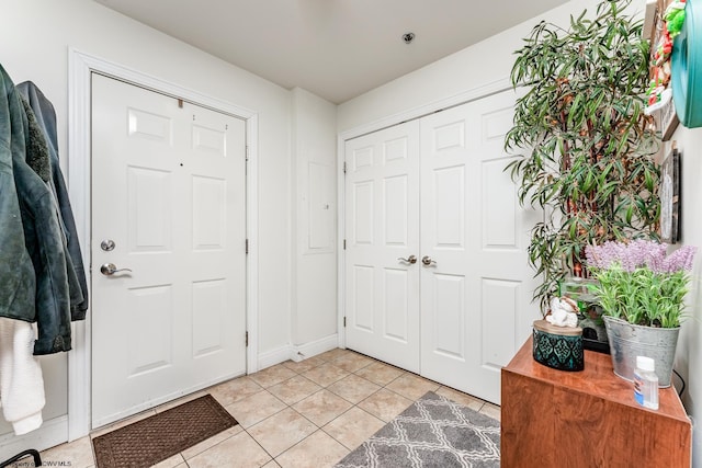 view of tiled entrance foyer