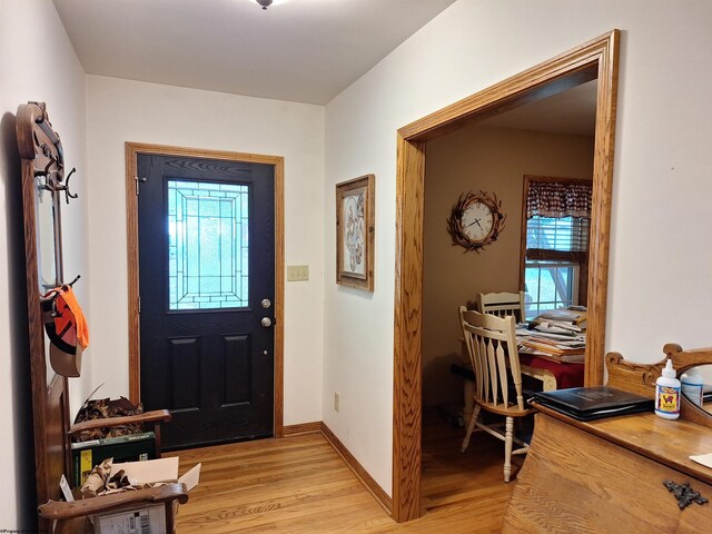 583 Gallop Run Rd, Lost Creek, WV 26385 - entryway featuring a wealth of natural light and light hardwood / wood-style floors