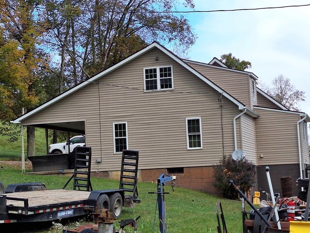 583 Gallop Run Rd, Lost Creek, WV 26385 - view of side of property featuring a yard