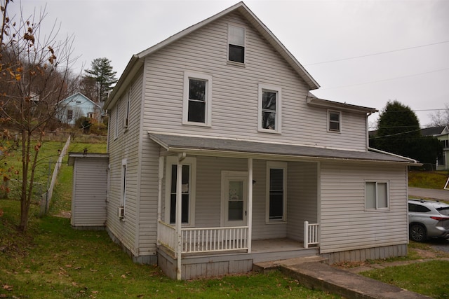 view of front facade featuring a porch