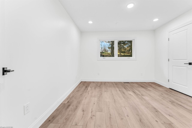 empty room featuring light hardwood / wood-style flooring