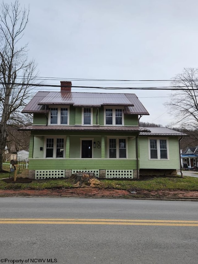 view of front facade with covered porch