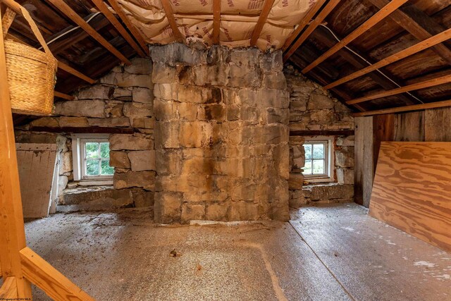 attic featuring a healthy amount of sunlight