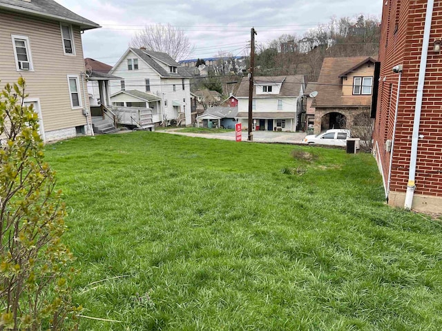 view of yard with a deck