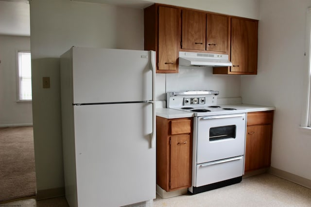 kitchen with white appliances