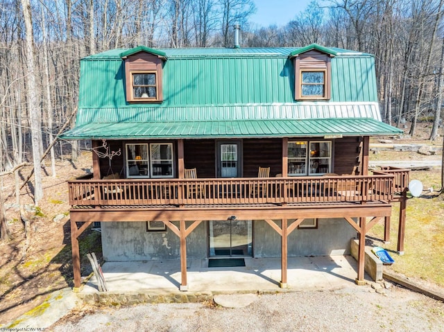 view of log-style house