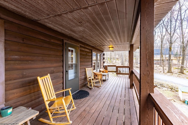 view of wooden terrace