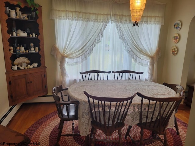 dining room featuring hardwood / wood-style flooring