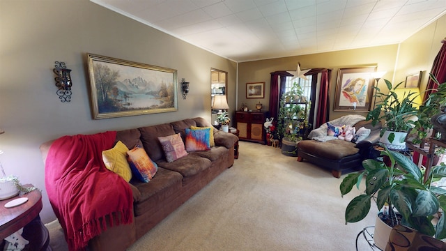 view of carpeted living room