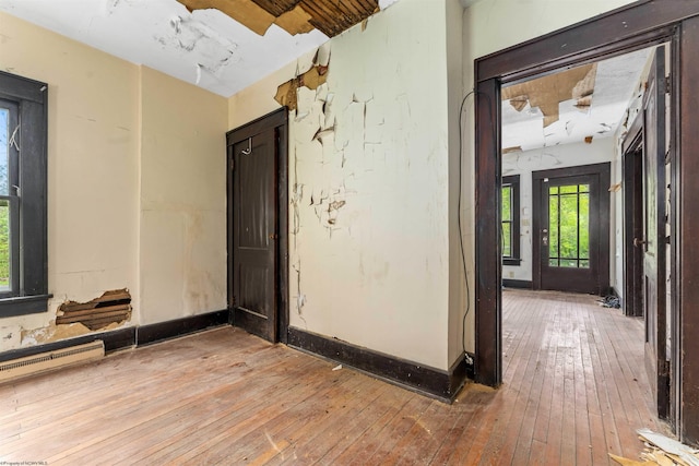 empty room featuring hardwood / wood-style floors