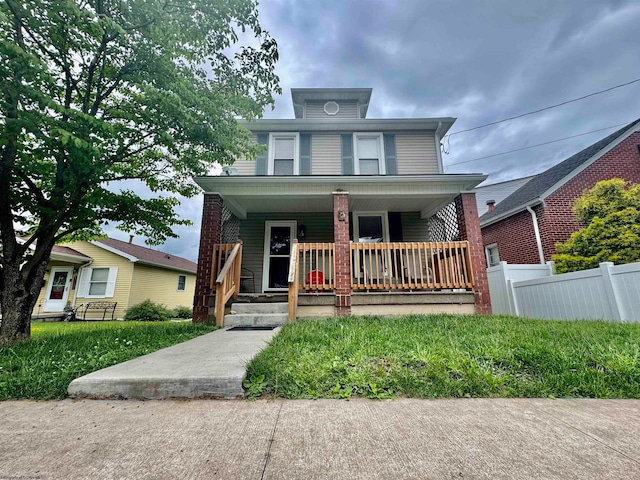 view of front of house with a porch