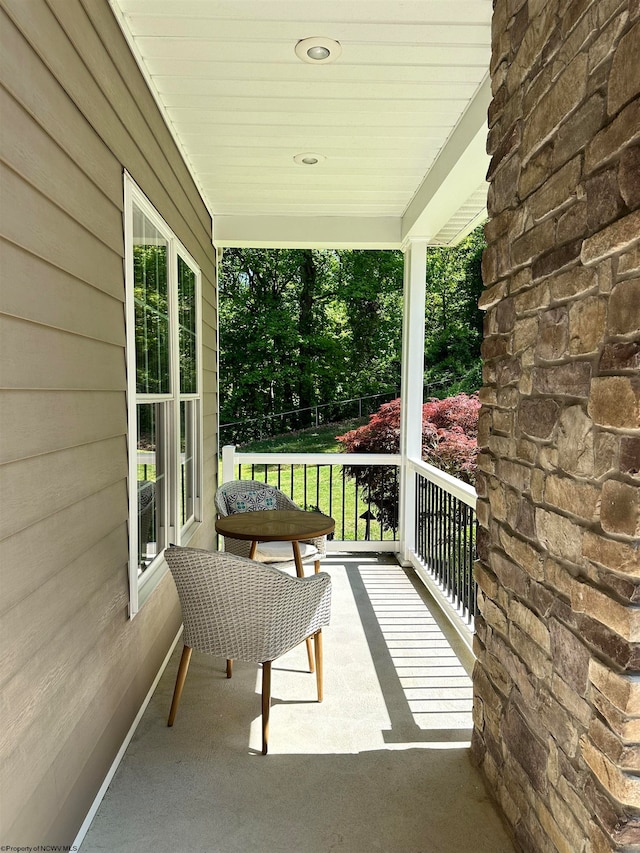 exterior space with a porch