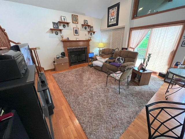 living room featuring hardwood / wood-style floors