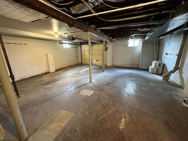 view of basement