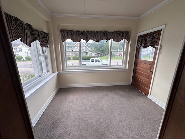 unfurnished sunroom with a wealth of natural light