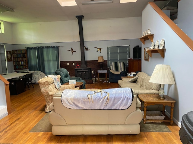 living room featuring light wood-type flooring