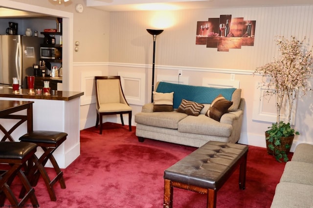 view of carpeted living room