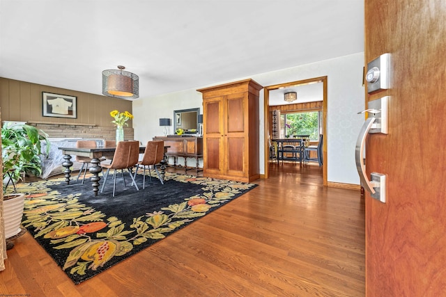 dining room featuring hardwood / wood-style flooring