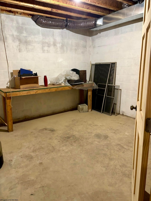 view of basement