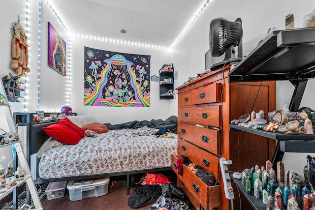 bedroom featuring hardwood / wood-style floors