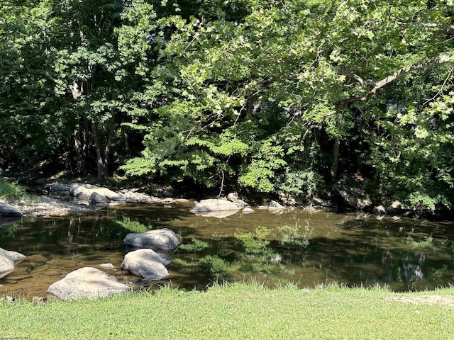 view of landscape featuring a water view