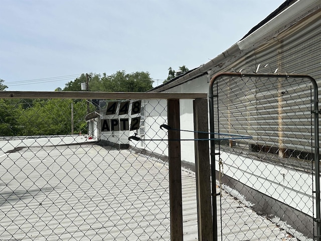 exterior space featuring fence