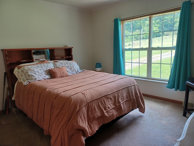 view of carpeted bedroom