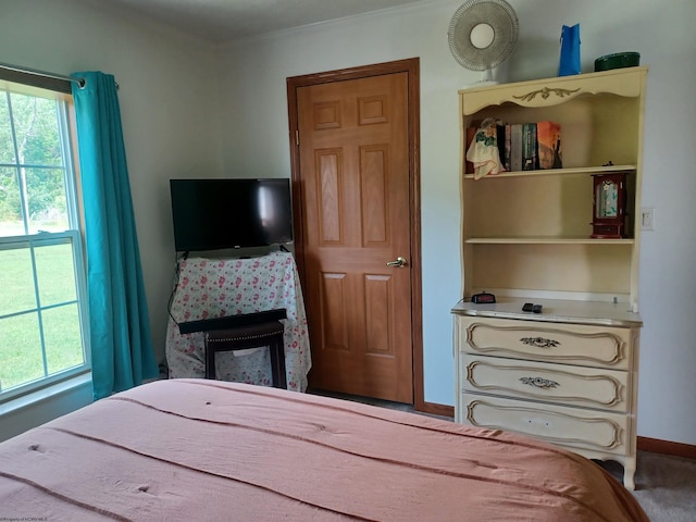 view of carpeted bedroom