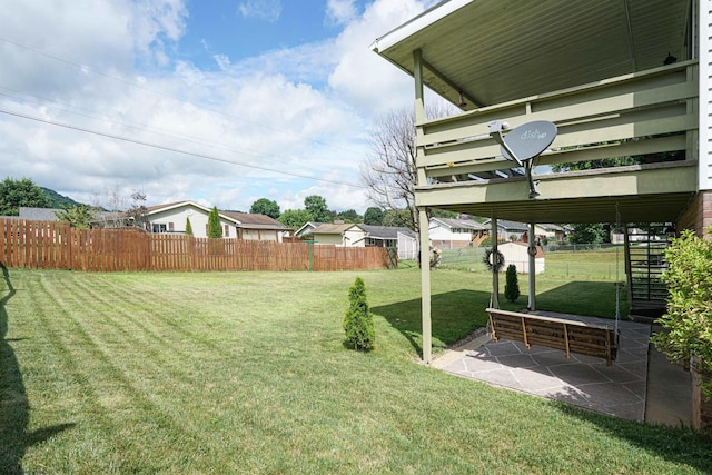 view of yard with a patio