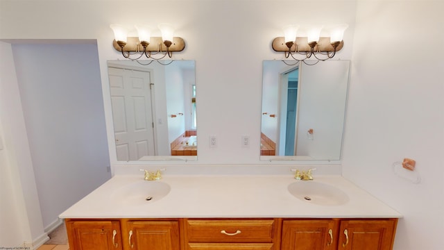 bathroom featuring vanity