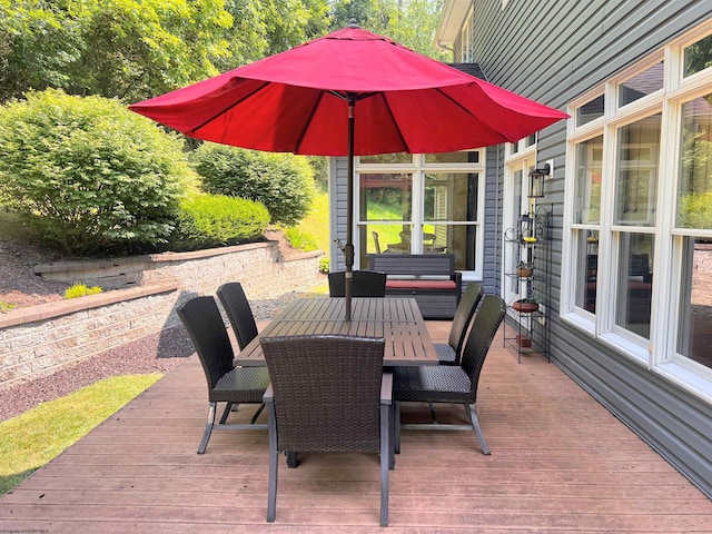 view of patio / terrace with a deck