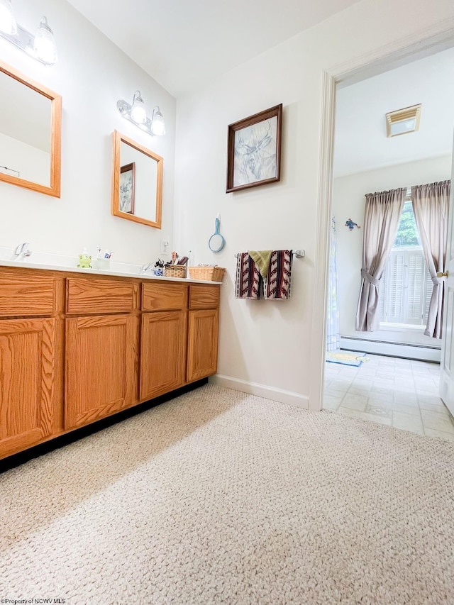 bathroom with vanity