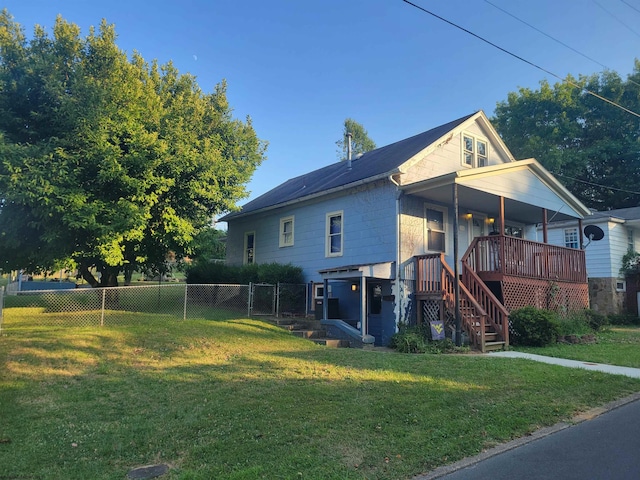 view of home's exterior featuring a yard